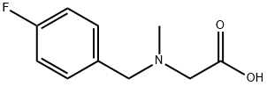 N-(4-フルオロベンジル)-N-メチルグリシン 化学構造式