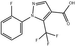 1H-Pyrazole-4-carboxylic acid, 1-(2-fluorophenyl)-5-(trifluoromethyl)- Struktur