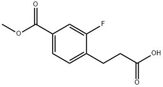 3-[2-Fluoro-4-(methoxycarbonyl)phenyl]propanoic acid 结构式