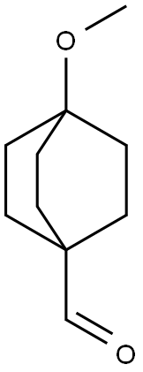 4-Methoxybicyclo<2.2.2>octane-1-carboxaldehyde 化学構造式