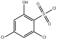 2,4-dichloro-6-hydroxybenzene-1-sulfonyl chloride 化学構造式