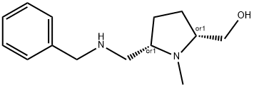 (2R,5S)-rel-1-methyl-5-[[(phenylmethyl)amino]methyl]-2-Pyrrolidinemethanol Struktur