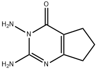 4H-Cyclopentapyrimidin-4-one, 2,3-diamino-3,5,6,7-tetrahydro- (9CI) 化学構造式