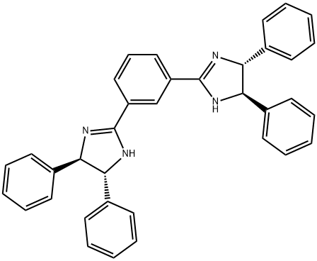 (4R,4'R,5R,5'R)-2,2'-(1,3-亚苯基)双[4,5-二氢-4,5-二苯基-1H-咪唑 结构式