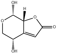 2H-Furo[2,3-c]pyran-2-one, 4,5,7,7a-tetrahydro-4,7-dihydroxy-, (4S,7S,7aR)- Struktur