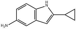 1H-Indol-5-amine, 2-cyclopropyl- Struktur