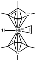 (η5-C5Me5)2NbH(CH2=CH2) Struktur