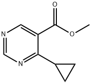 5-Pyrimidinecarboxylic acid, 4-cyclopropyl-, methyl ester Structure