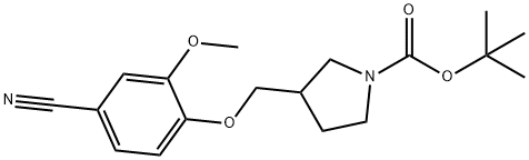 N-Boc-3-[(4-cyano-2-Methoxyphenoxy)Methyl]-1-pyrrolidine|N-BOC-3-[(4-氰基-2-甲氧基苯酚)甲基]-1-吡咯烷