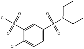 2-氯-5-(二乙基氨磺酰)苯-1-磺酰氯, 954262-82-9, 结构式