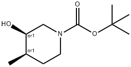 tert-butyl (3S,4S)-rel-3-hydroxy-4-methylpiperidine-1-carboxylate Structure