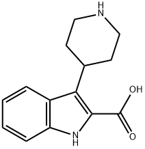 1H-Indole-2-carboxylic acid, 3-(4-piperidinyl)- 结构式