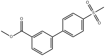 [1,1'-Biphenyl]-3-carboxylic acid, 4'-(methylsulfonyl)-, methyl ester 结构式