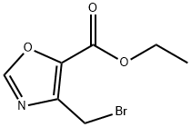 5-Oxazolecarboxylic acid, 4-(bromomethyl)-, ethyl ester 化学構造式