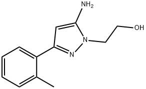 2-[5-amino-3-(2-methylphenyl)-1H-pyrazol-1-yl]ethan-1-ol Structure