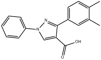 3-(3,4-二甲基苯基)-1-苯基-1H-吡唑-4-羧酸 结构式