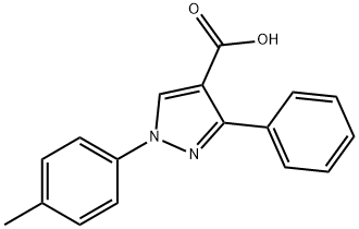 1-(4-甲基苯基)-3-苯基-1H-吡唑-4-羧酸 结构式