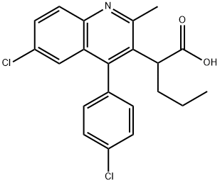 957891-15-5 2-[6-Chloro-4-(4-chlorophenyl)-2-methyl-3-quinolinyl]pentanoic acid