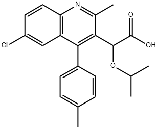 [6-Chloro-2-methyl-4-(4-methylphenyl)-3-quinolinyl](isopropoxy)acetic acid Structure