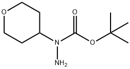 Hydrazinecarboxylic acid, 1-(tetrahydro-2H-pyran-4-yl)-, 1,1-dimethylethyl ester Structure