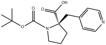 (Tert-Butoxy)Carbonyl (R)-Alpha-(4-Pyridinylmethyl)-Pro 结构式