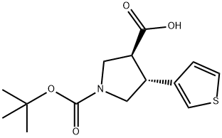 (Tert-Butoxy)Carbonyl (±)-trans-4-(3-thienyl)-pyrrolidine-3-carboxylic acid|