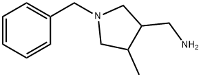 3-Pyrrolidinemethanamine, 4-methyl-1-(phenylmethyl)- Structure