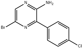 2-Pyrazinamine, 5-bromo-3-(4-chlorophenyl)-|2-Pyrazinamine, 5-bromo-3-(4-chlorophenyl)-