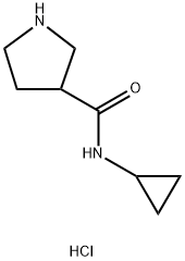 N-Cyclopropyl-3-pyrrolidinecarboxamide HCl Struktur