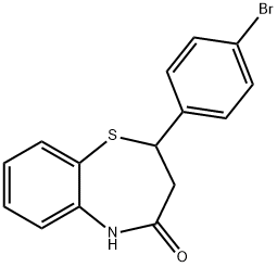 1,5-Benzothiazepin-4(5H)-one, 2-(4-bromophenyl)-2,3-dihydro- Struktur