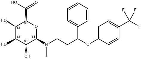 1-脱氧-1-[甲基[3-苯基-3-[4-(三氟甲基)苯氧基]丙基]氨基]-BETA-D-吡喃葡萄糖醛酸, 96735-71-6, 结构式
