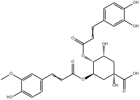 3-フェルロイル-4-カフェオイルキナ酸 化学構造式