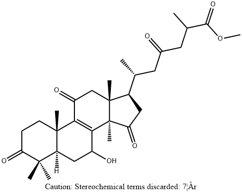 Lanost-8-en-26-oic acid, 7-hydroxy-3,11,15,23-tetraoxo-, methyl ester, (7β,25R)-|灵芝酸D甲酯