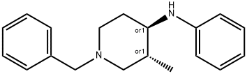 (3R,4R)-rel-3-Methyl-N-phenyl-1-(phenylMethyl)-4-piperidinaMine Structure