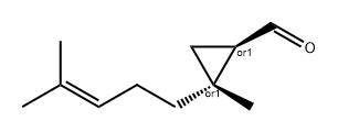 (+/-)-CIS- AND TRANS-2-METHYL-2-(4-METHYL-3-PENTENYL)CYCLOPROPANECARBALDEHYDE Structure