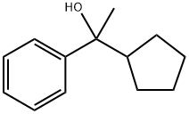 1-cyclopentyl-1-phenylethanol 化学構造式