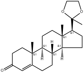 Progesterone Cyclic 20-(Ethylene Acetal),978-98-3,结构式