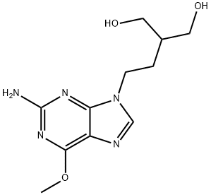 1,3-Propanediol, 2-[2-(2-amino-6-methoxy-9H-purin-9-yl)ethyl]- Structure