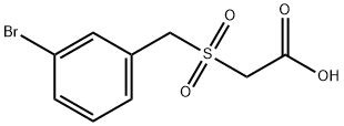 Acetic acid, 2-[[(3-bromophenyl)methyl]sulfonyl]- Structure