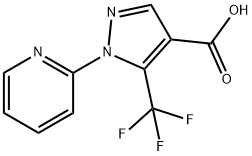 1H-Pyrazole-4-carboxylic acid, 1-(2-pyridinyl)-5-(trifluoromethyl)- Struktur