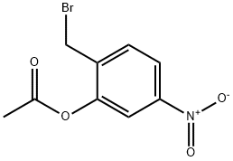 Phenol, 2-(bromomethyl)-5-nitro-, acetate (ester) (9CI) Structure