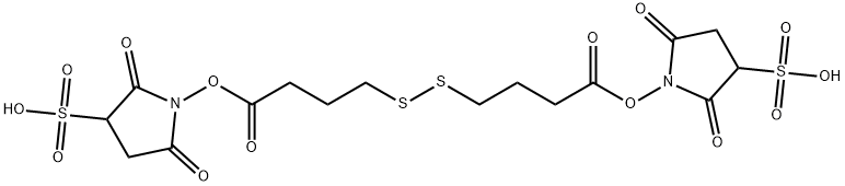 3-Pyrrolidinesulfonic acid, 1,1'-[dithiobis[(1-oxo-4,1-butanediyl)oxy]]bis[2,5-dioxo- Structure