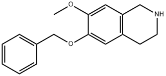Isoquinoline, 1,2,3,4-tetrahydro-7-methoxy-6-(phenylmethoxy)- Struktur