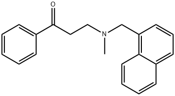 3-[Methyl(1-naphthalenylmethyl)amino]-1-phenyl-1-Propanone 化学構造式