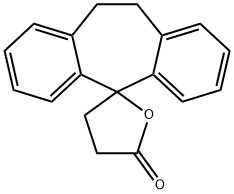 Spiro[5H-dibenzo[a,d]cycloheptene-5,2'(5'H)-furan]-5'-one, 3',4',10,11-tetrahydro- Structure