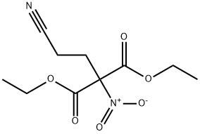 Propanedioic acid, 2-(2-cyanoethyl)-2-nitro-, 1,3-diethyl ester Struktur