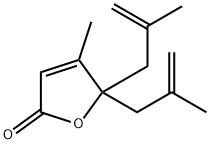 2(5H)-Furanone, 4-methyl-5,5-bis(2-methyl-2-propen-1-yl)- 结构式