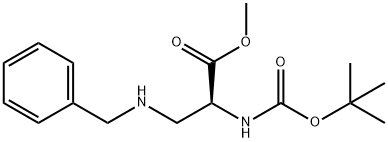 Alanine, N-[(1,1-dimethylethoxy)carbonyl]-3-[(phenylmethyl)amino]-, methyl ester Struktur