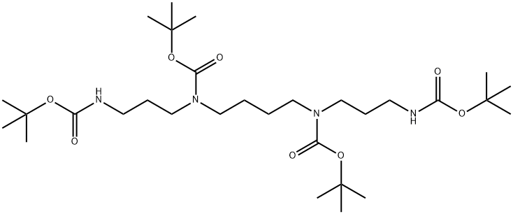 N1,N2,N3, N4-tetra-Boc-spermine 结构式