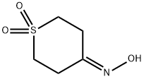 4-(Hydroxyimino)tetrahydro-2H-thiopyran 1,1-dioxide Struktur